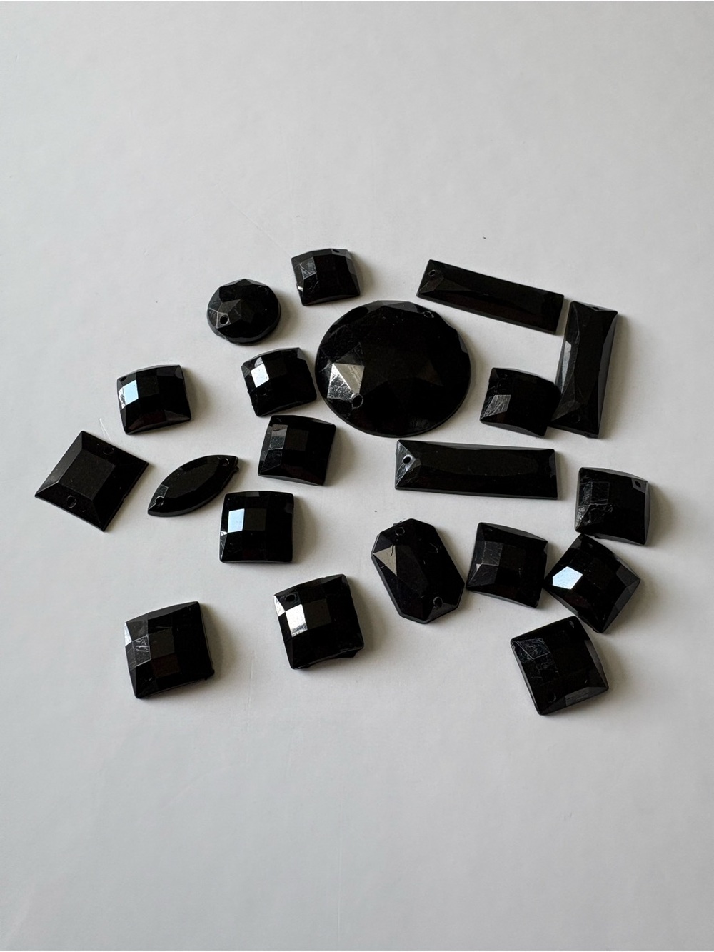 Y2K BCBGMaxAzria Replacement Embellishments Flat Plastic Rhinestone Gem Buttons